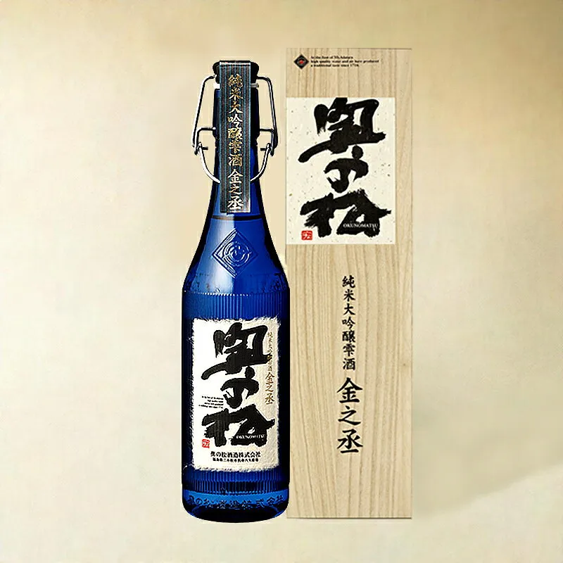 奥の松　純米大吟醸雫酒 金之丞 720ml【蔵元直送】【受注生産】【要冷】退職祝い 包装無料 のし対応 御年賀 お年賀 御歳暮 お歳暮 贈答 ギフト お祝い 還暦 お礼 誕生日 木箱 蔵元 地酒 化粧箱入 プチ贅沢 父の日 ふくしまプラ　地酒